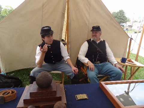 Sergeant and Corporal prepare for the day